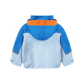 GEMYSE Toddler Rain Jacket Waterproof Hooded Lightweight Toddler Boys Kids Rain Coat Baby Jacket Outwear(Cerulean & Bonnie Blue,5T)