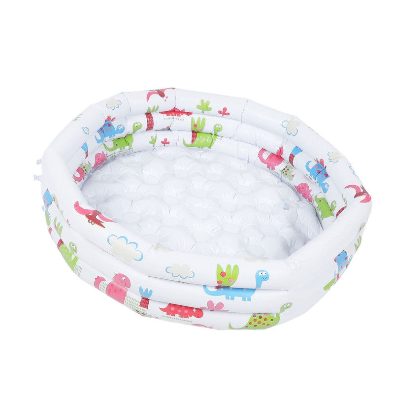 Inflatable Kiddie Pool PVC 31.5 Inch Cartoon Dinosaur Round Outdoor