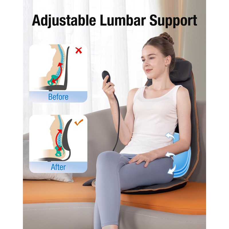 Massage Chair Pad with Heat, Vibration Massage Seat Cushion
