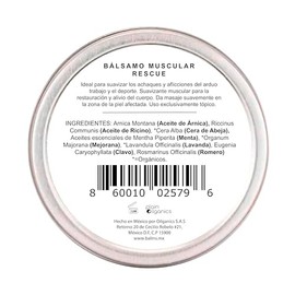 Balm's Rescue 100g - Bálsamo Natural Aceite de Árnica para Golpes, Activar la Circulación y Contracturas Musculares con Cera de Abeja y con Aceites Es