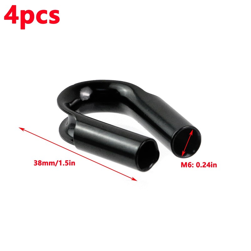 Antrader Rope Tube Thimble,4Pcs Stainless Steel Wire Rope Tube Thimble