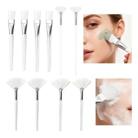 10 Pzs Brochas Mascarillas Faciales Serum Acido Spa Blanco                                                                                            