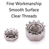 (100pcs M3) Kep Hex Head Lock Nuts Set, Carbon Steel