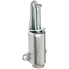 Rockwood 459.26D Brass Spring Loaded Plunger Stop, 8 X 3/4" OH SMS Fastener, 1-7/8" Projection, 1-3/8" Base Width x 5-3/8" Base Length, Satin Chrome Plated Finish