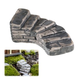 ueslwser Miniature Stone Straight Bridge Stairs Home Decor Fairy Ornament Garden Mini Resin Garden Miniature Stone Steps Road Staircase Decoration Mini Craft Micro Landscaping Decor DIY Accessories