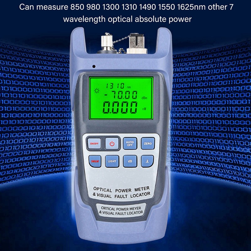 Optical Power Meter 650nm 7 Wavelength High Accuracy Fiber Optic