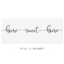 Home Sweet Home Prints Set of 3 Wall Art Prints Minimalist Living Room Wall Decor Modern Wall Art Sweet Home Farmhouse Signs UNFRAMED 11X14INCH