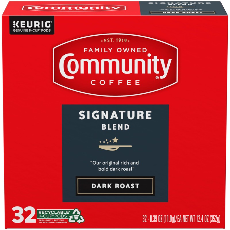 Community Coffee Signature Blend Dark Roast Single Serve Keurig K-Cup