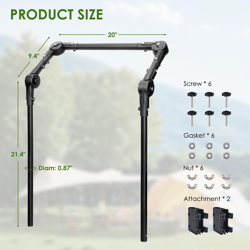 Adjustable Wagon Push Handle Attachment - Foldable Universal Push Pull