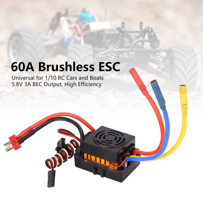 60A Brushless ESC with 5.8V 3A BEC Output Waterproof Electronic