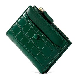 MEEGIRL Small Purses for Women Fashion Stone Pattern Girls Wallet Thin and Light Card Holder Organizer (Green)