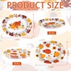 Grencian 50Pcs Autumn Oval Paper Plates 10" x 12" Large