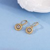 Ornaland Evil Eye Dangle Hoop Earrings Cubic Zirconia Huggie Hoop