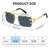 Kepoita Rimless Sunglasses for Men Square Fashion Shades Tinted Lens