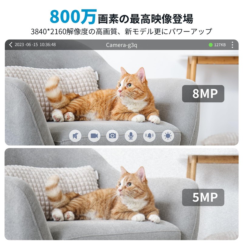 (5 Gwifi Compatible, Latest 8 Megapixel Version) Networked Camera, Pet