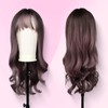 Pink Wigs Ombre Pink Wig With Bangs for Women 26