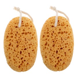 IWOWHERO 2pcs Natural Sponges Pads Bath Loofah Body Scrubber for Shower and Bath