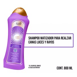 KJ Shampoo Matizador Para Realzar  Canas Luces Y Rayos 800ml Kj