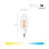 Wiz 40W B11 Clear E12 Tunable White
