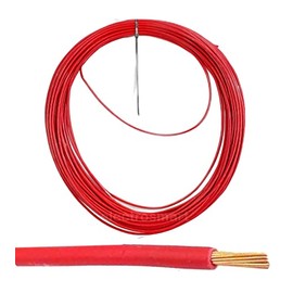 electrosmart 12V 24V 2mm² 25 Amps Single Core Copper Automotive Auto Car Marine Stranded Thin Wall Cable/Wire Red or Black (Red, 5m)