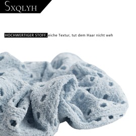 SXQLYH Hair Scrunchie Fabric Elastics, Hair Bobbles Hair Scrunchie Thick Soft Comfortable Braid Scrunchies Ponytail Holder Bobble for Women Thick Long Hair (Blue)