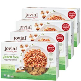 Jovial Brown Rice Egg Tagliatelle Pasta - Whole Grain Pasta, Organic Pasta, Gluten Free, Dairy Free, Brown Rice Pasta, Made in Italy - 9 Oz, 4 Pack