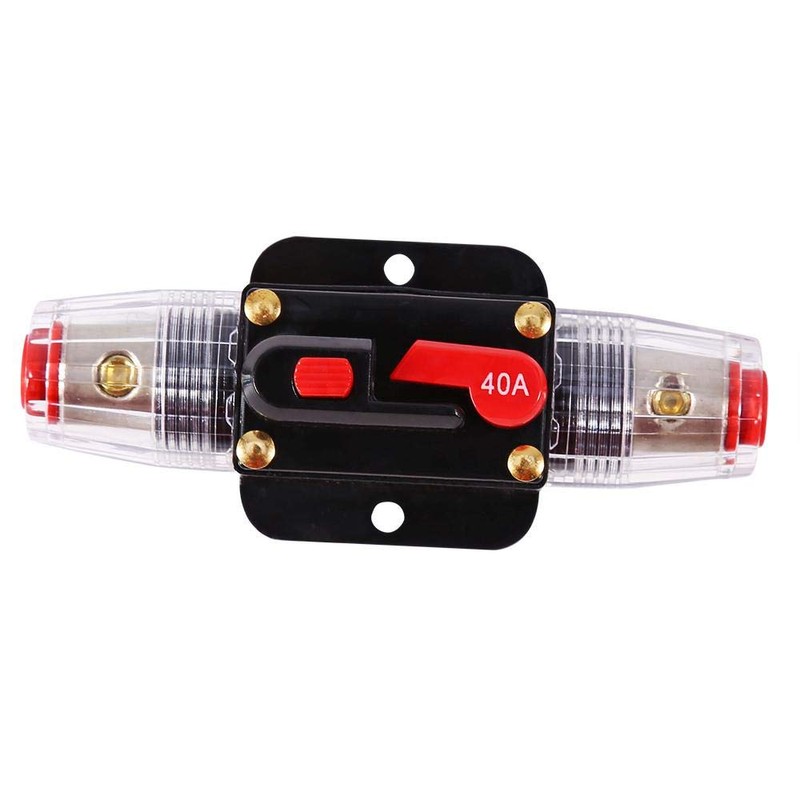 12V DC 40A Circuit Breaker Set Manual Reset Waterproof Circuit