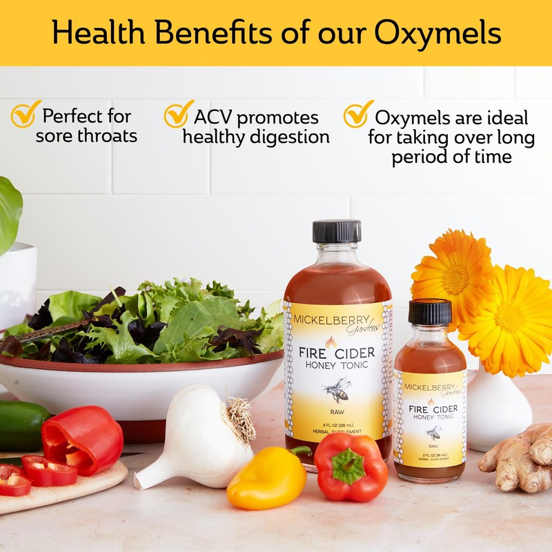 Fire Cider Apple Cider Vinegar Honey Tonic with Organic Turmeric