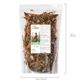 Cramps Tea (Te para dolores menstruales) herbal infusion, 4 oz (115 gr.). Dehydrated herbs in a re-sealable package 4 oz. (115 gr.)