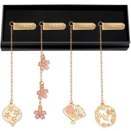 SELBATON Metal Flower Bookmark Set, Bookmark Gift for Women Mother's Day, Girlfriend and Friend Graduation, Teacher's Day, Thanksgiving, Cute Bookmarks Gift, Bookmarks for Book Lovers