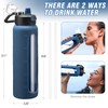 Kodrine 32 oz Glass Water Bottle with Straw and Carry
