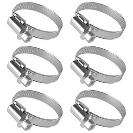 VIOKS Hose Clamps Petrol Hose Clamps Pool Hose Set 6 x 20-32 mm Diameter Small Stainless Steel Hose Clamps/Clamps/Washing Machine Hose/Hose Clamp Set/Pool Clamps