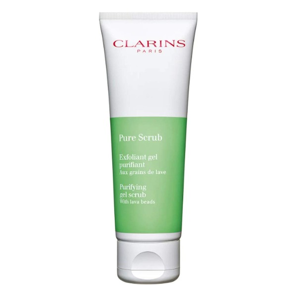 Clarins Pure Scrub | Award-Winning | Foaming Gel Face Scrub With Lava Beads | Deeply Exfoliates, Mattifies and Visibly Tightens Pores | Paraben-Free | SLS-Free | Mineral Oil Free | Oily To Combination