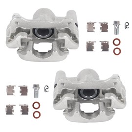 Autoround 19B2951 19B2950 Brake Caliper with Bracket fit for Scion TC 2005 2006 2007 2008 2009 2010, Rear Driver and Passenger Side, 2-PC Set