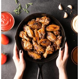 Cast Iron Pan Set - 3 Piece Pre-Seasoned Skillet, Grill Pan, and Fry Pans for Grilling, Frying, and Sautéing - Cookware, Oil Round Frying Pan