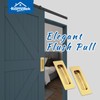 HOMOTEK 4 Pack 120mm Flush Sliding Closet Door Pulls, Recessed