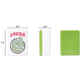 GUSTARIA American Mahjong Game Set, 166 Green Tiles, 4 All-in-One Color Rack/Pushers, Complete Mahjong Tile Set，Green Carrying Bag