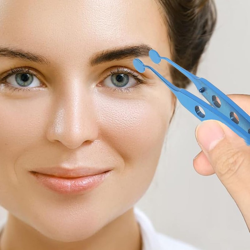 Metal Meibomian Gland Massage Tool, Eyelid Expressor Tweezer