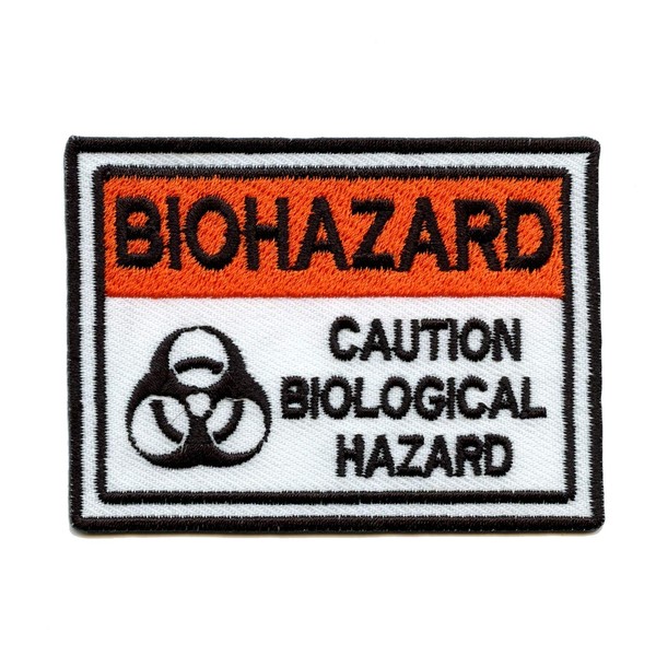 Biohazard Sign Patch Biological Hazard Embroidered Iron On