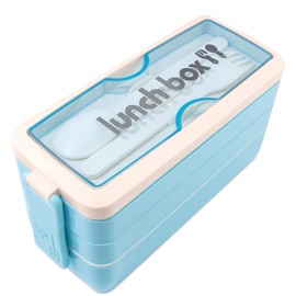 Iteryn Bento Box Lunch Box, 3 Layers Stackable Lunch Containers with Compartments - Leakproof Eco-Friendly Meal Prep Containers