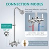 Aolemi Outdoor Shower Fixtures, 31" Exposed Shower System with Shower