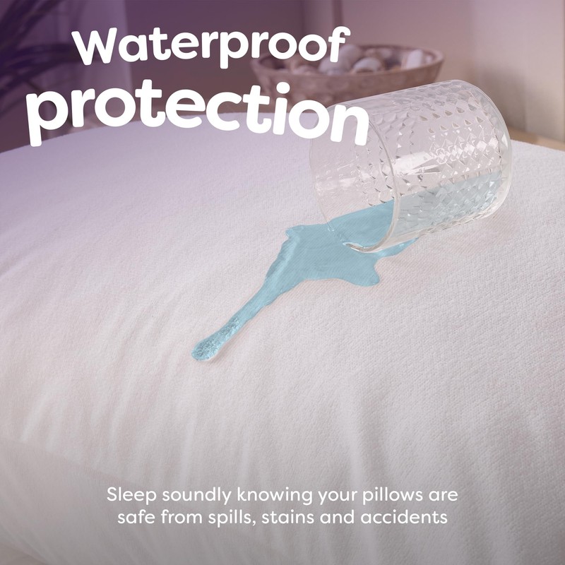 Slumberdown Waterproof Pillow Protectors 4 Pack - Silent & Breathable