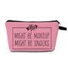MoCaliduccious Might Be Makeup Might Be Snacks Zipper Makeup Bag