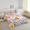 Erosebridal Floral Capybara Full Comforter for Girls,Cartoon Animal Bedding Set