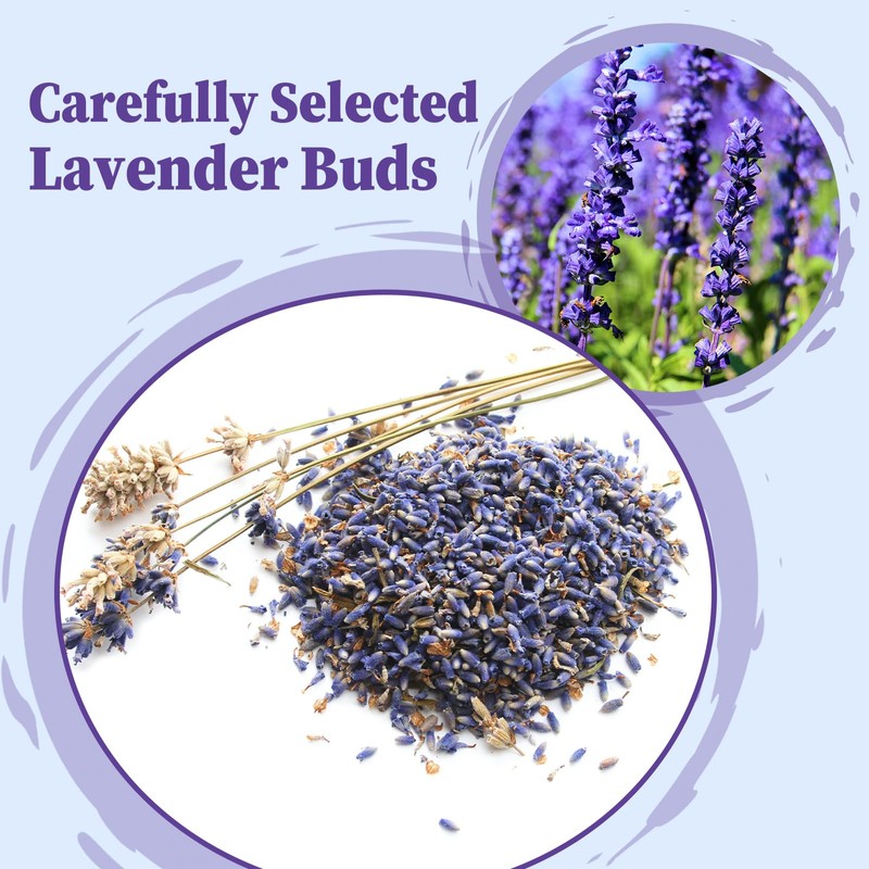 FullChea - Lavender Tea Bags, 50 Teabags - Pure Lavender