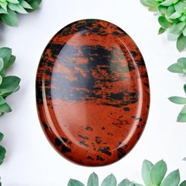 Pandiui23 Rote Obsidian-Steine, Daumenstein, Kristall-Daumenstein, Daumenstein fr Reiki-Ausgleich, Therapie, Meditation (roter Obsidian)