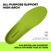 Superfeet All-Purpose Support High Arch Insoles (Green) - Trim-To-Fit Orthotic