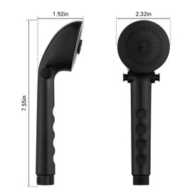 RV Shower Head with Hose - Non-Metallic Outdoor RV Shower Kits Replacement with Pause Function for RVs, Fifth Wheels, Motor Homes, Travel Trailers, Campers, Boats (Black)