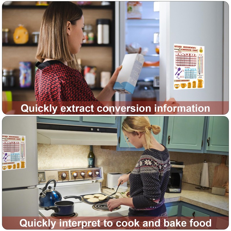 Kitchen Conversion Chart Magnet, Metric Conversion Chart for Cooking Conversion