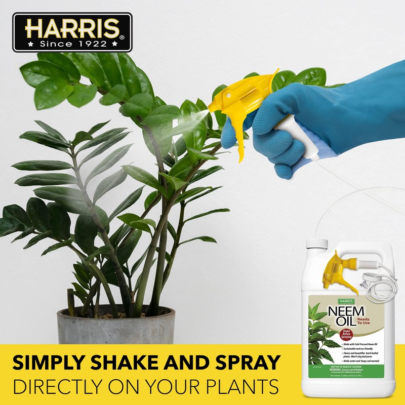 HARRIS Neem Oil Spray for Plants, Cold Pressed Ready to